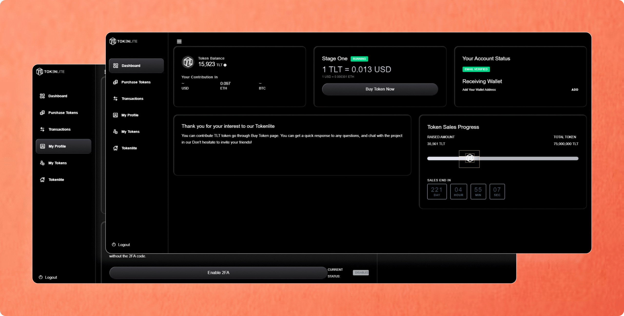 Custom Sidebar Navigator For Tokenlite